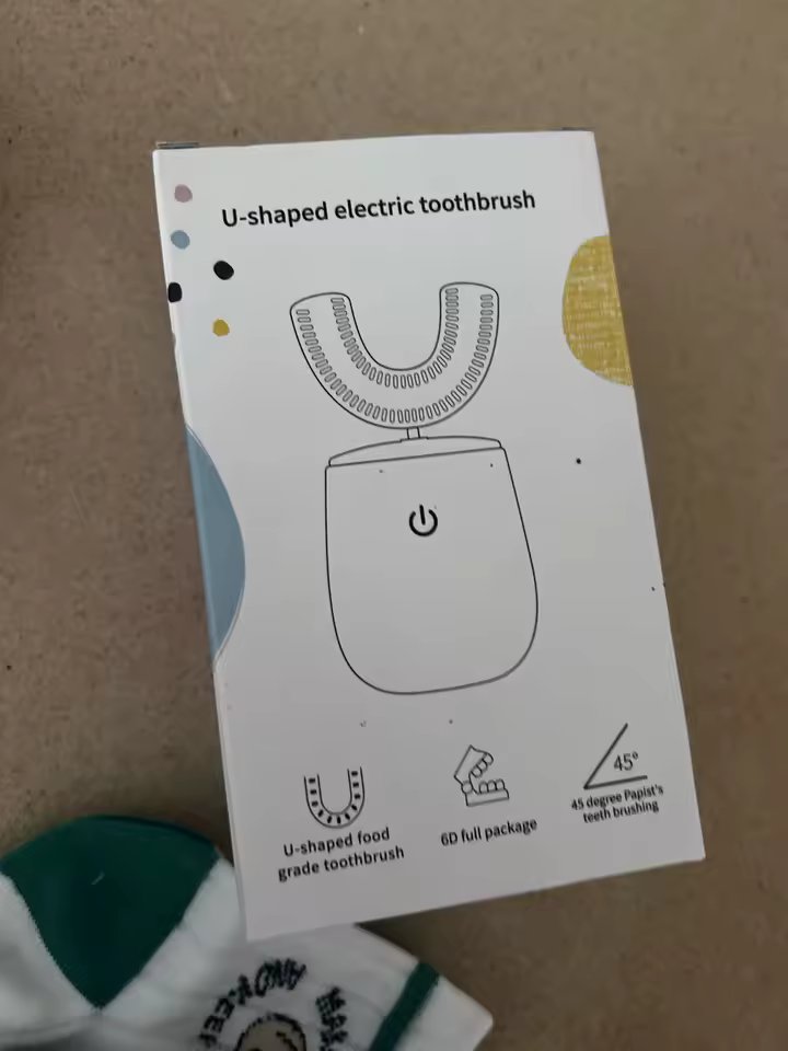 BrushBuddy U-shaped electric toothbrush retail box